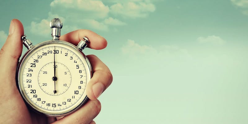 Image of an old-school chronometer (timer) - the clock's ticking after you win an auction.