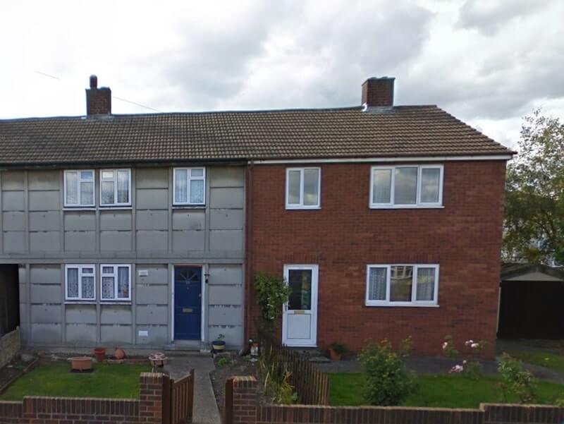 Two Cornish Unit Type 2 properties, one of which has been repaired.