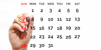 Red circle mark on a calendar showing 7 days. Can you sell a house in 7 days? My top tips & what to watch out for.