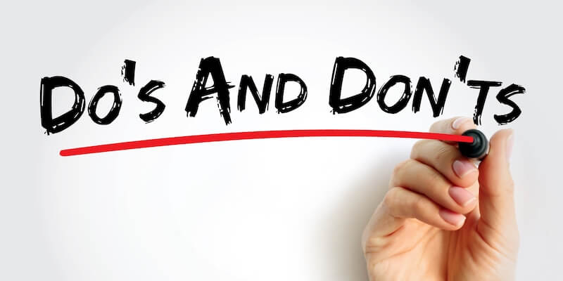 Do's and don'ts with red underline. The Top 10 Do's and Don'ts of Selling Your House at Auction [Expert Advice]