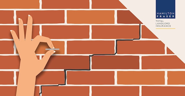 Subsidence cracks are normally wide enough for a 10p piece to fit inside. 