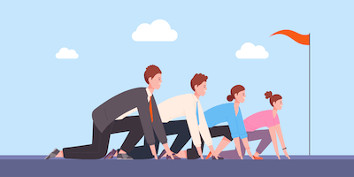 Image of 4 people at starting blocks of a race - why would someone want to sell a house quickly?